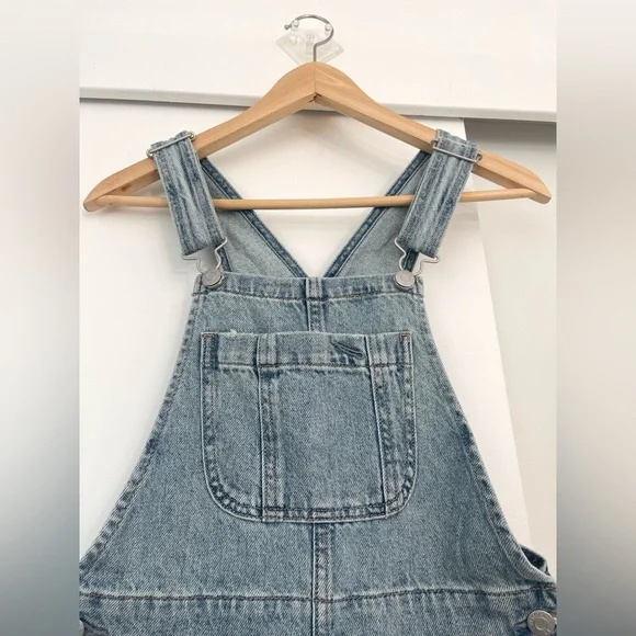 NWT Pistola Women's Blue Distressed Denim Arden Overalls Size XXS